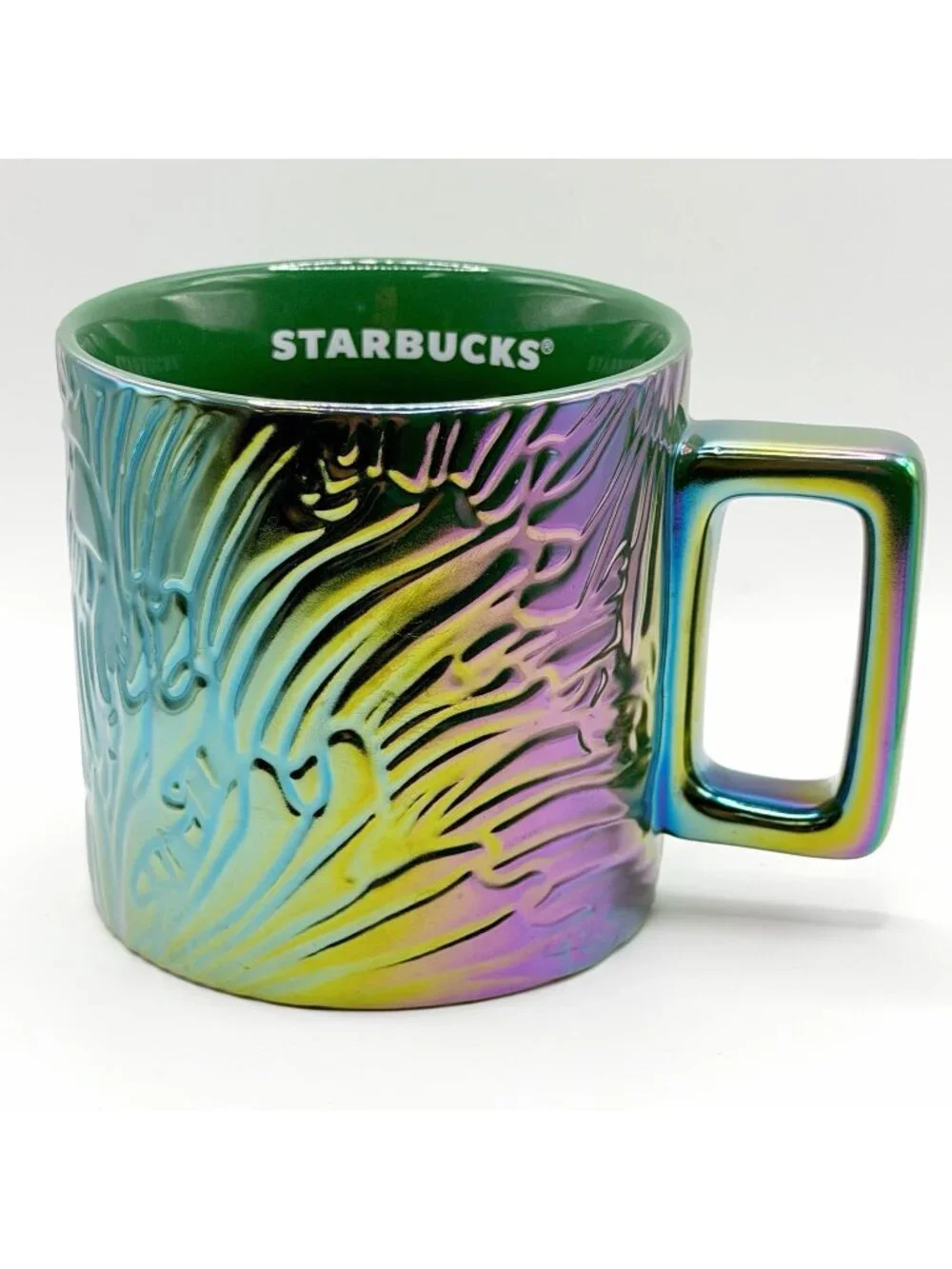 Starbucks 2024 Mug Siren Mermaid Tail Iridescent Ceramic Coffee Tea Cup Green